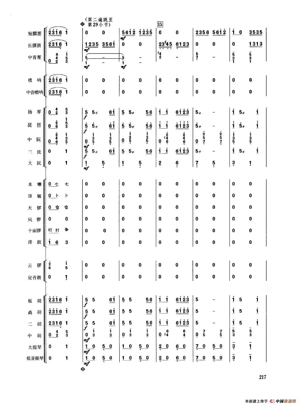 丰收锣鼓（民乐合奏总谱）