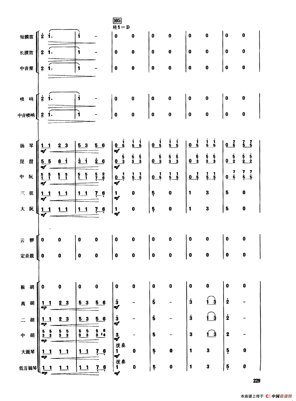 丰收锣鼓（民乐合奏总谱）