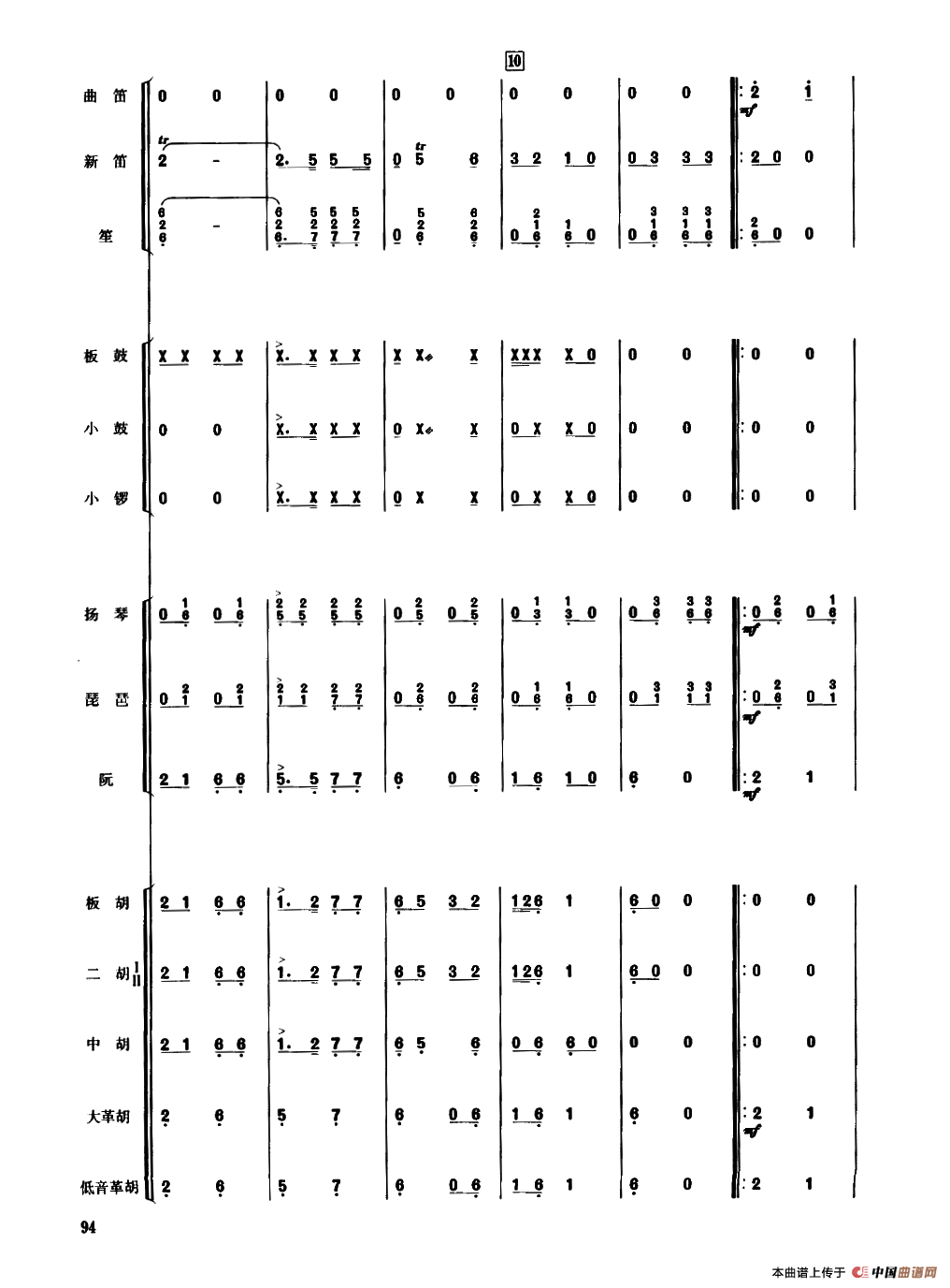 京调（民乐合奏总谱）