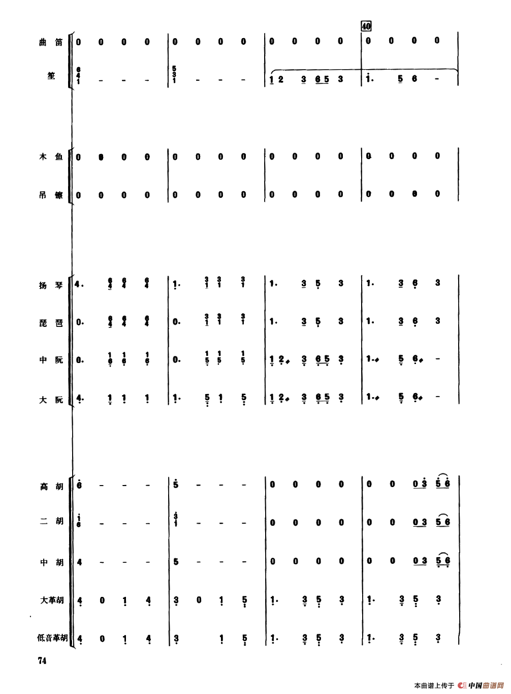 彩云追月（民乐合奏总谱）