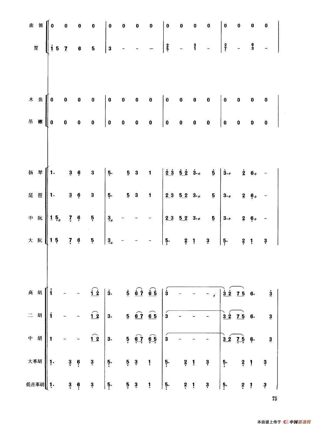 彩云追月（民乐合奏总谱）