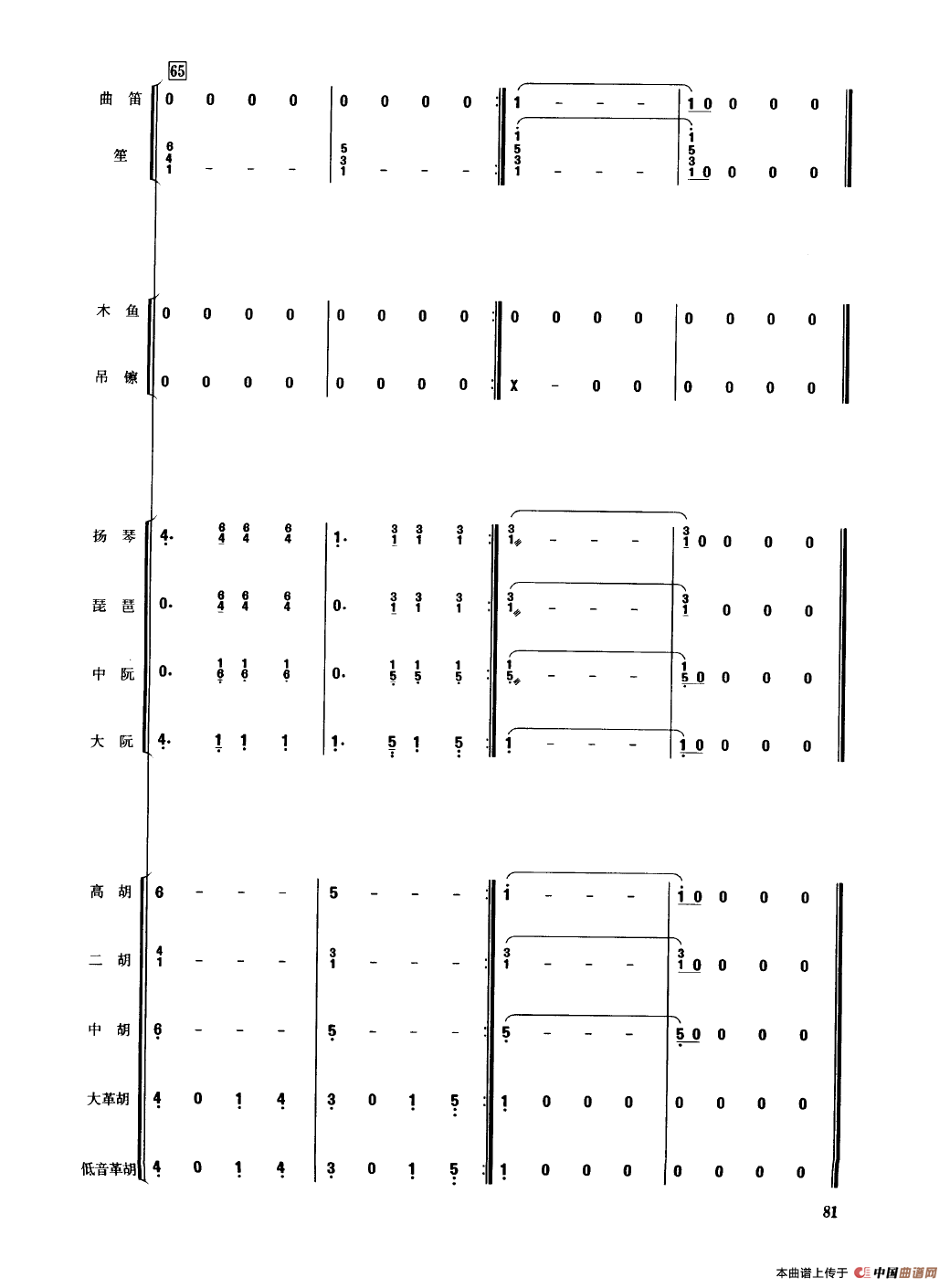 彩云追月（民乐合奏总谱）
