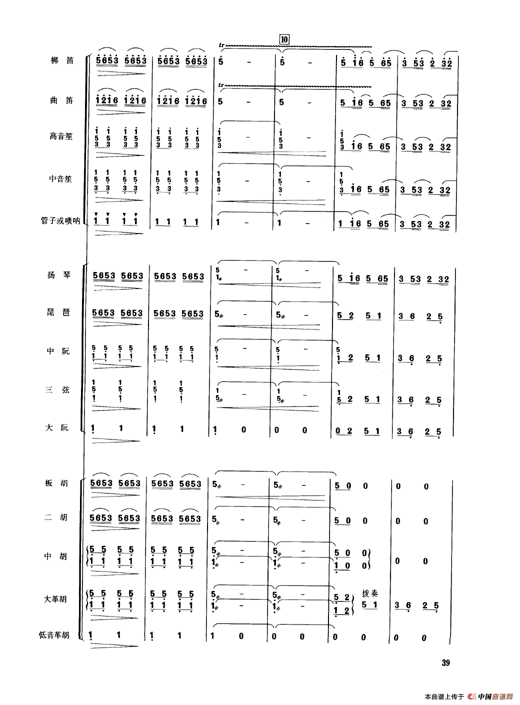翻身的日子（民乐合奏总谱）