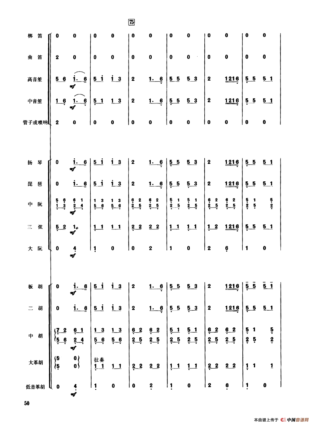 翻身的日子（民乐合奏总谱）
