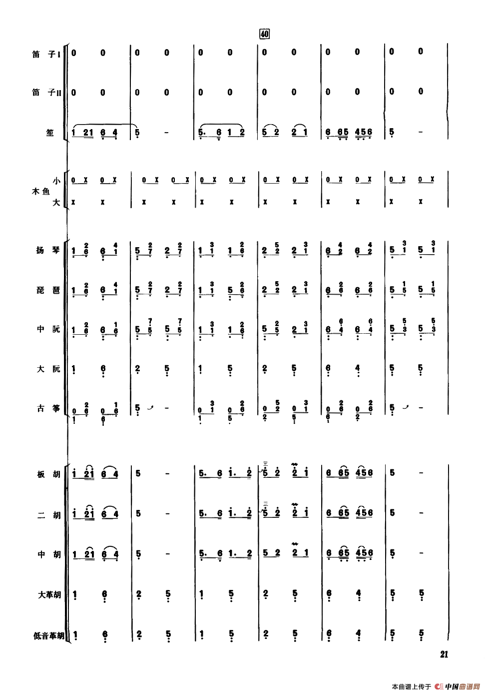 喜洋洋（民乐合奏总谱）
