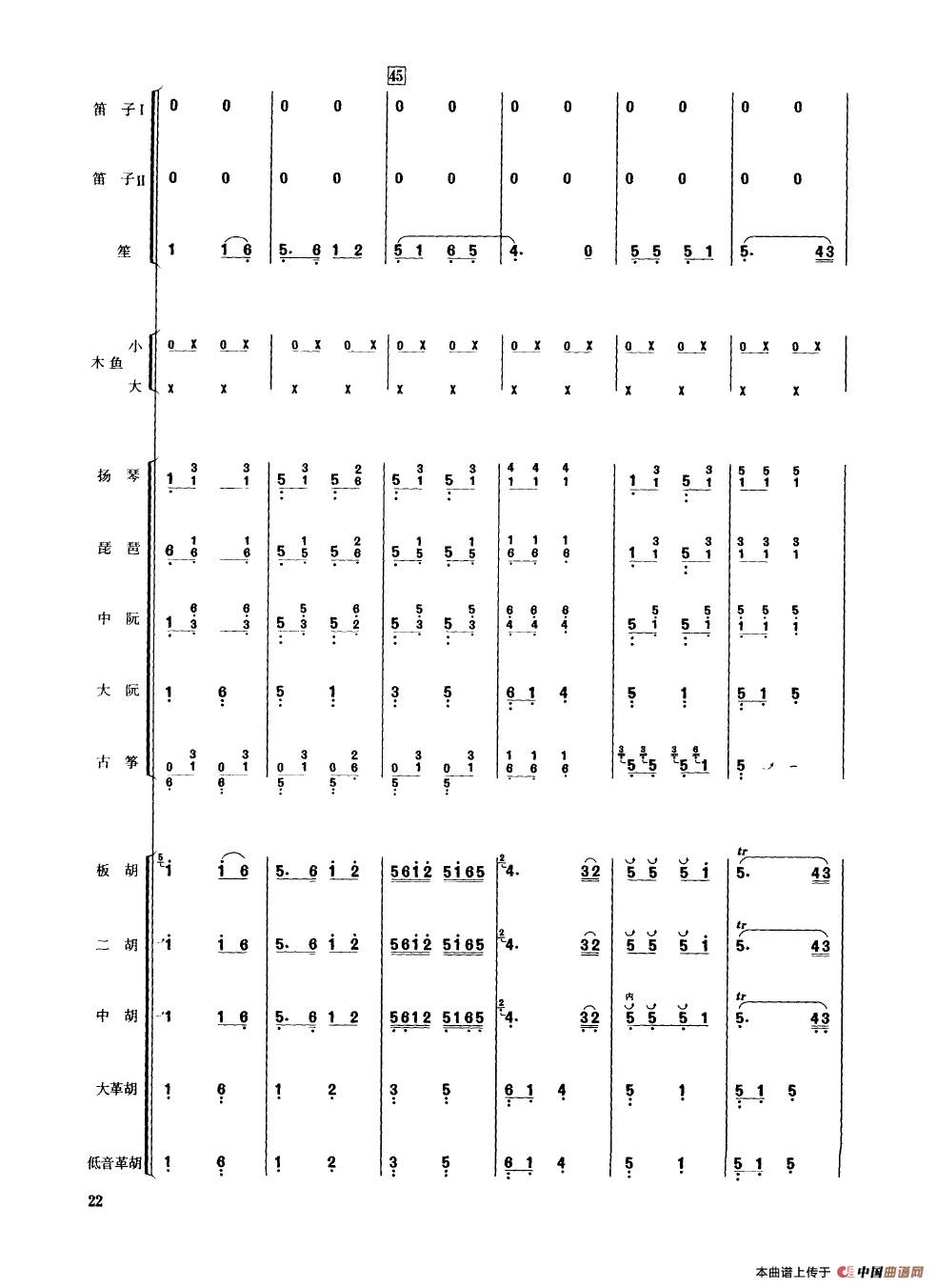 喜洋洋（民乐合奏总谱）