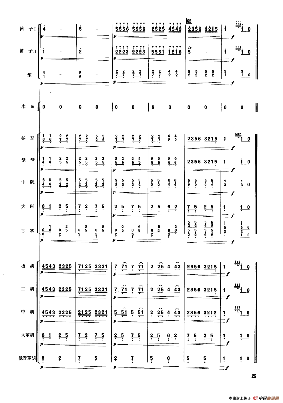 喜洋洋（民乐合奏总谱）