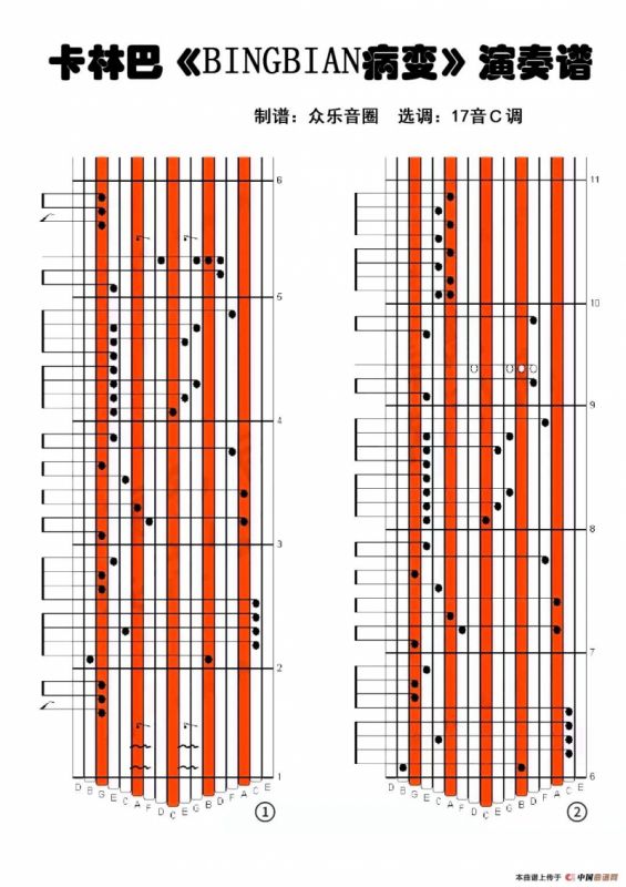 BINGBIAN病变（拇指琴卡林巴琴演奏谱）