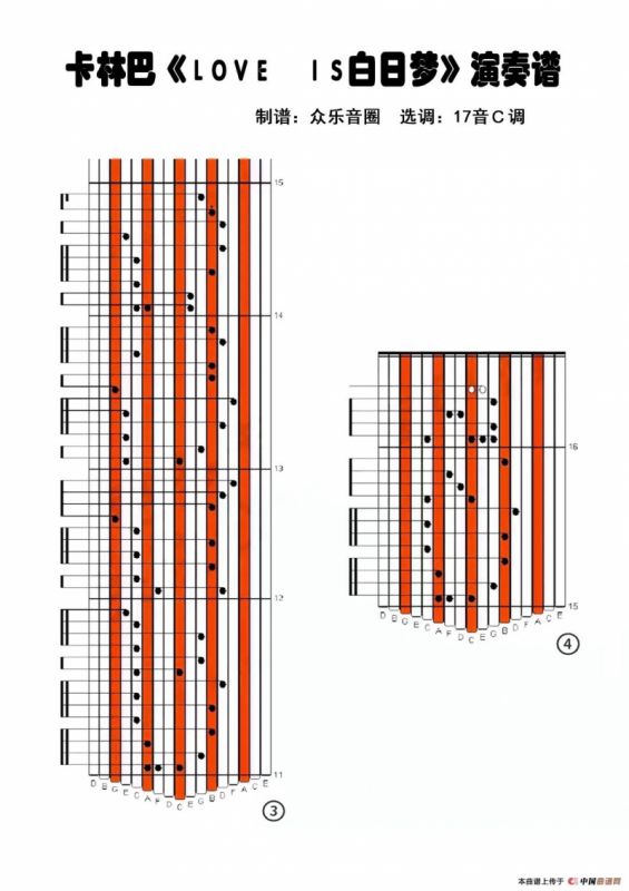 Love is…（II）白日梦（拇指琴卡林巴琴演奏谱）