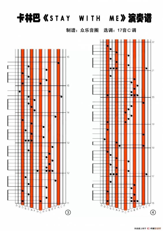 Stay with me（拇指琴卡林巴琴演奏谱）