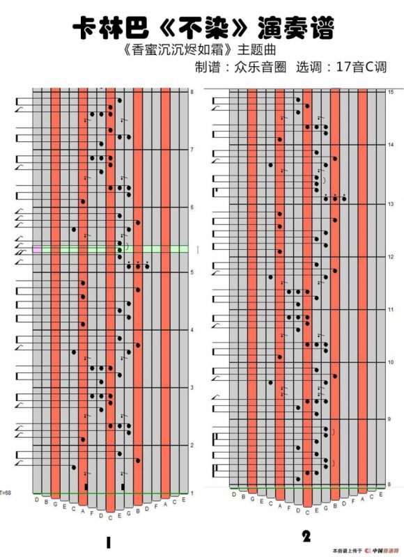 不染（拇指琴卡林巴琴演奏谱）
