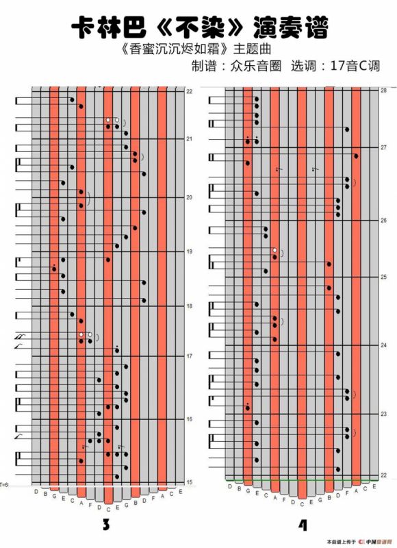不染（拇指琴卡林巴琴演奏谱）
