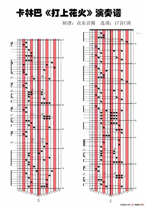 打上花火（拇指琴卡林巴琴演奏谱）