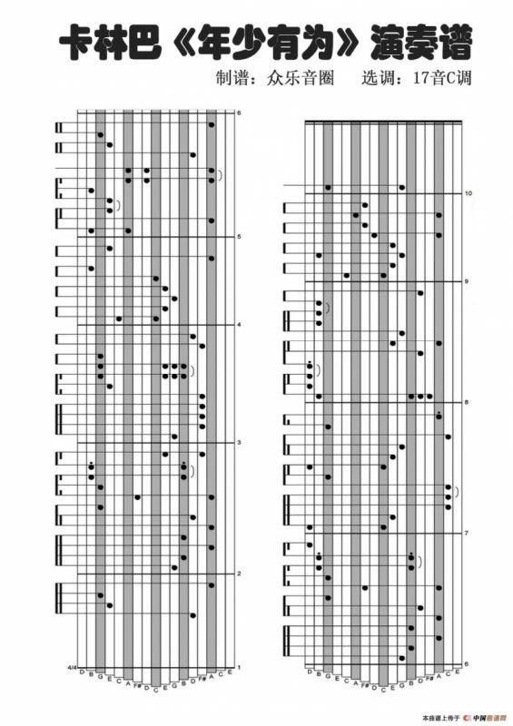 年少有为（拇指琴卡林巴琴演奏谱）