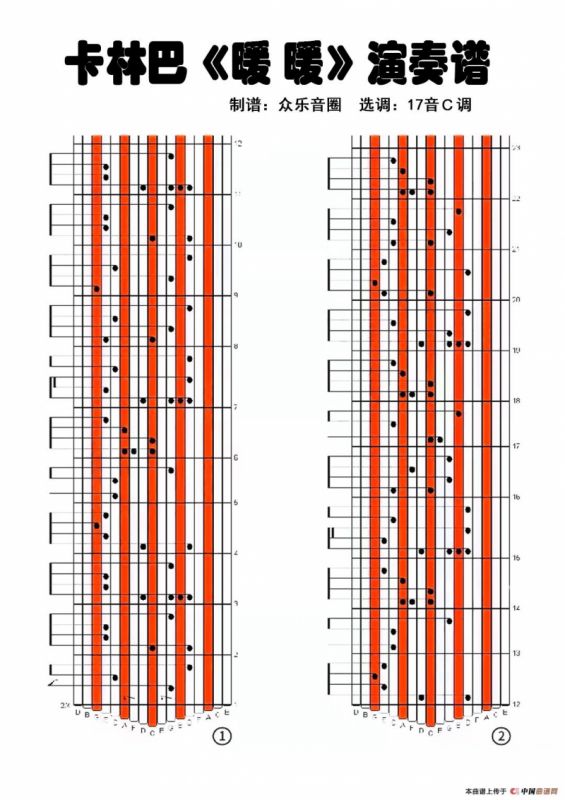 暖暖（拇指琴卡林巴琴演奏谱）