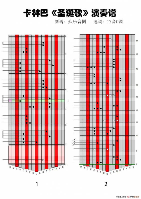 圣诞歌（拇指琴卡林巴琴演奏谱）