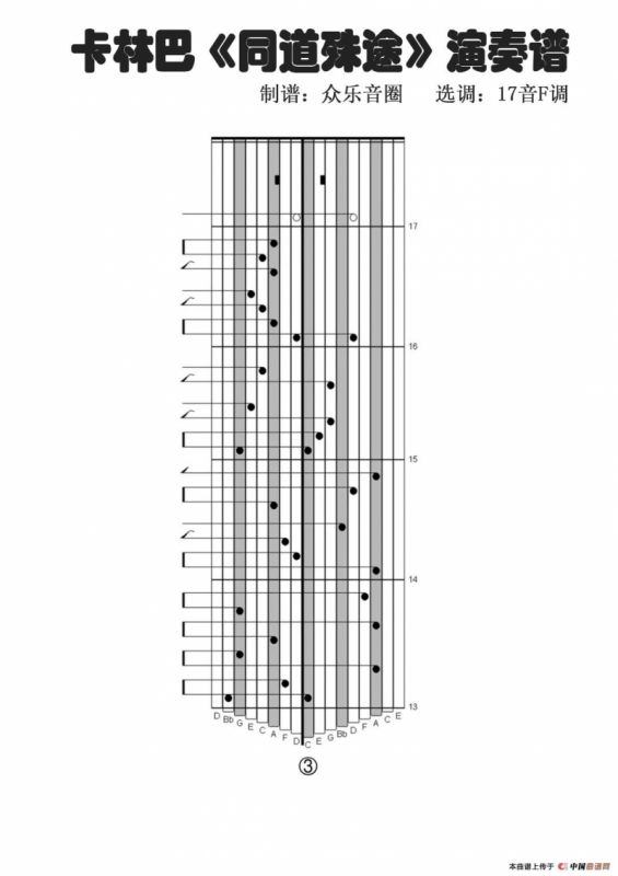 同道殊途（拇指琴卡林巴琴演奏谱）