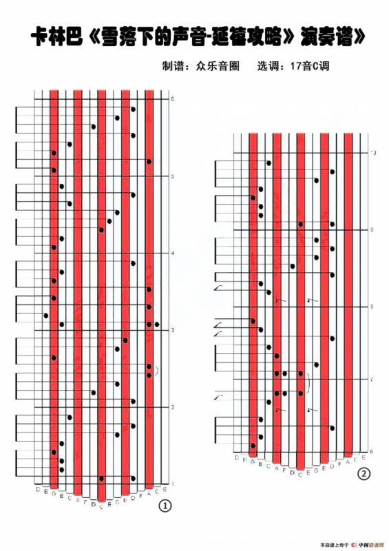 雪落下的声音（拇指琴卡林巴琴演奏谱）