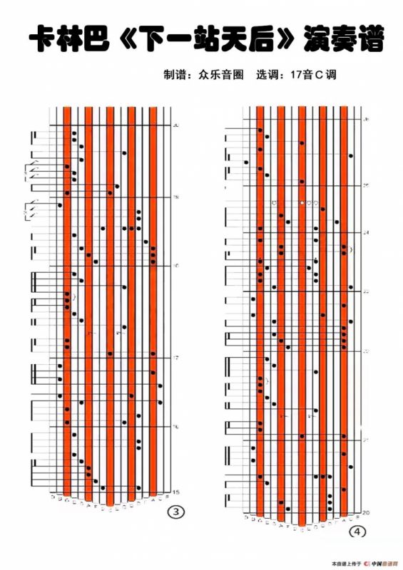 下一站天后（拇指琴卡林巴琴演奏谱）