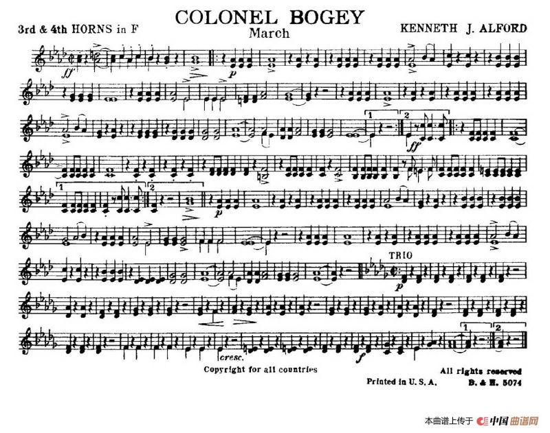 Colonel Bogey（分谱合集）