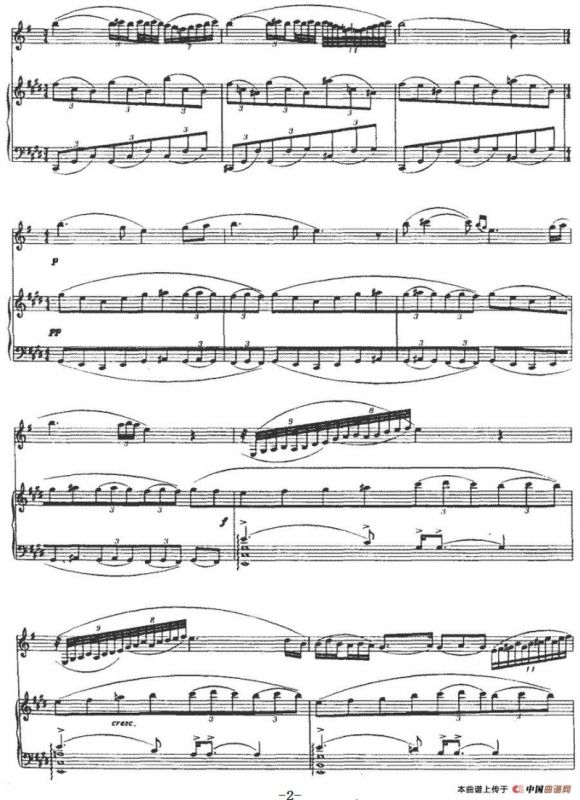 升f小调第一单簧管奏鸣曲（第三乐章、单簧管+钢琴伴奏）