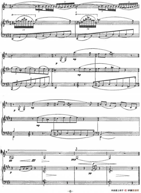 升f小调第一单簧管奏鸣曲（第三乐章、单簧管+钢琴伴奏）