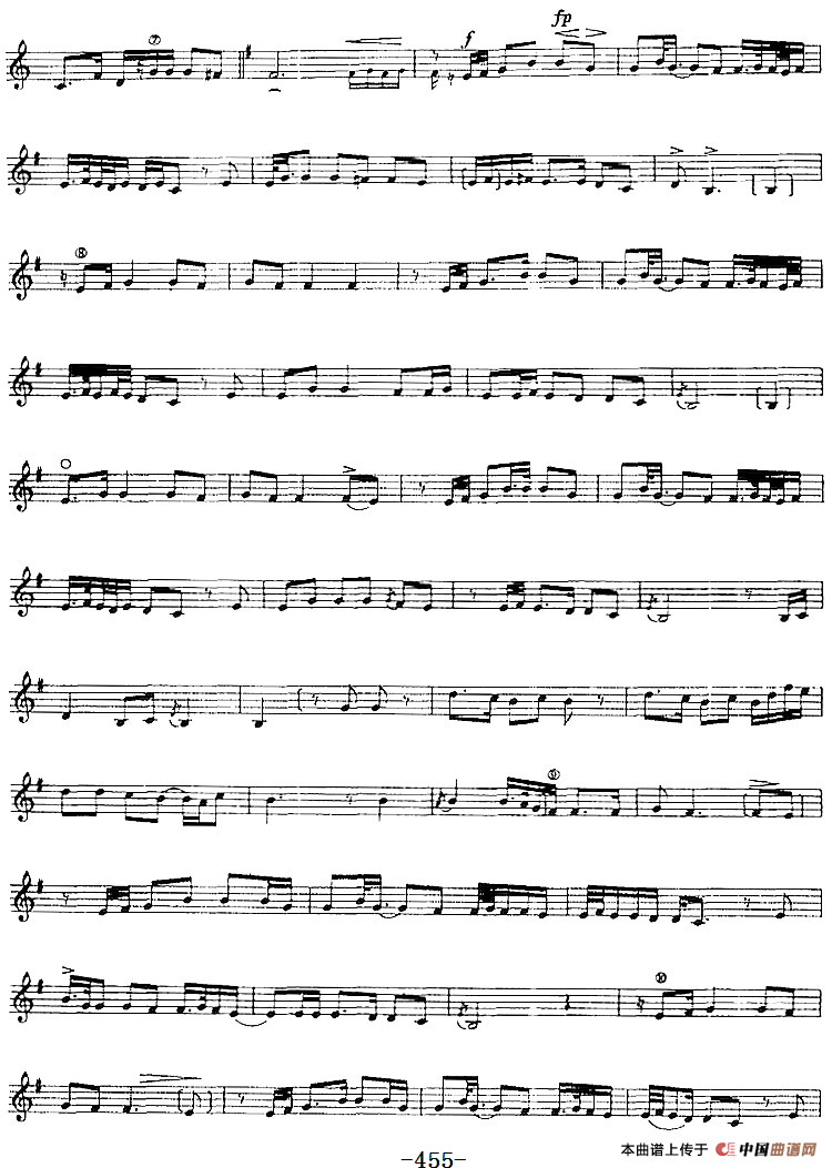 十二木卡姆：Ⅹ 纳瓦木卡姆 451——461（主旋律谱）