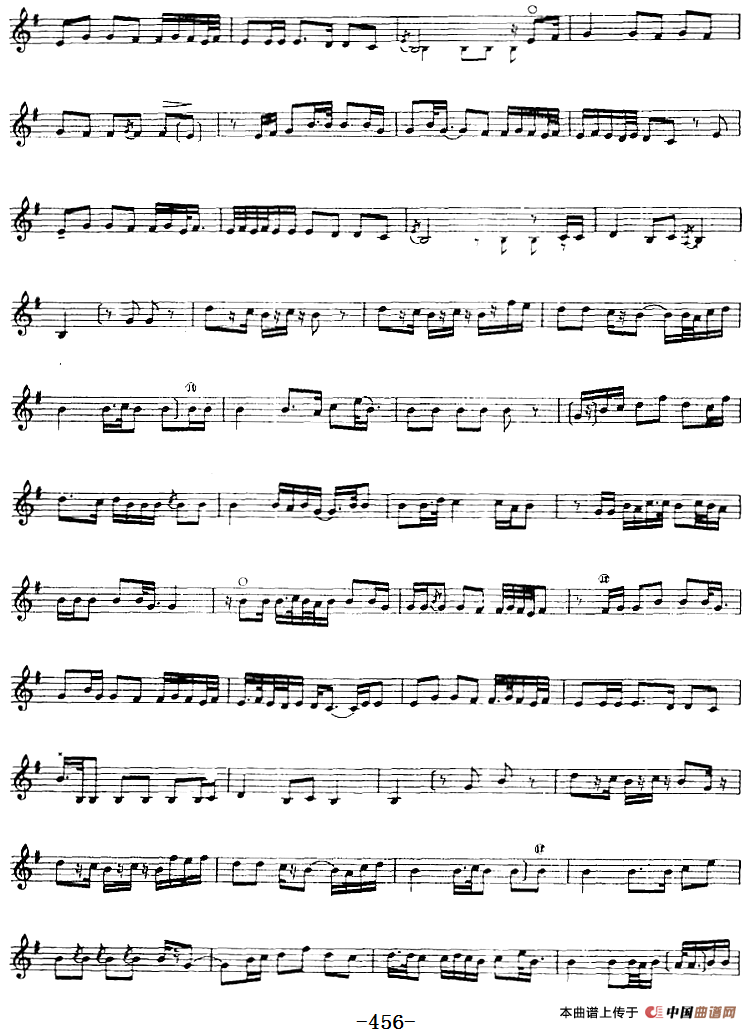 十二木卡姆：Ⅹ 纳瓦木卡姆 451——461（主旋律谱）