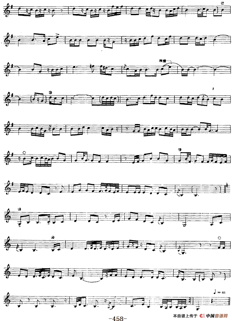 十二木卡姆：Ⅹ 纳瓦木卡姆 451——461（主旋律谱）