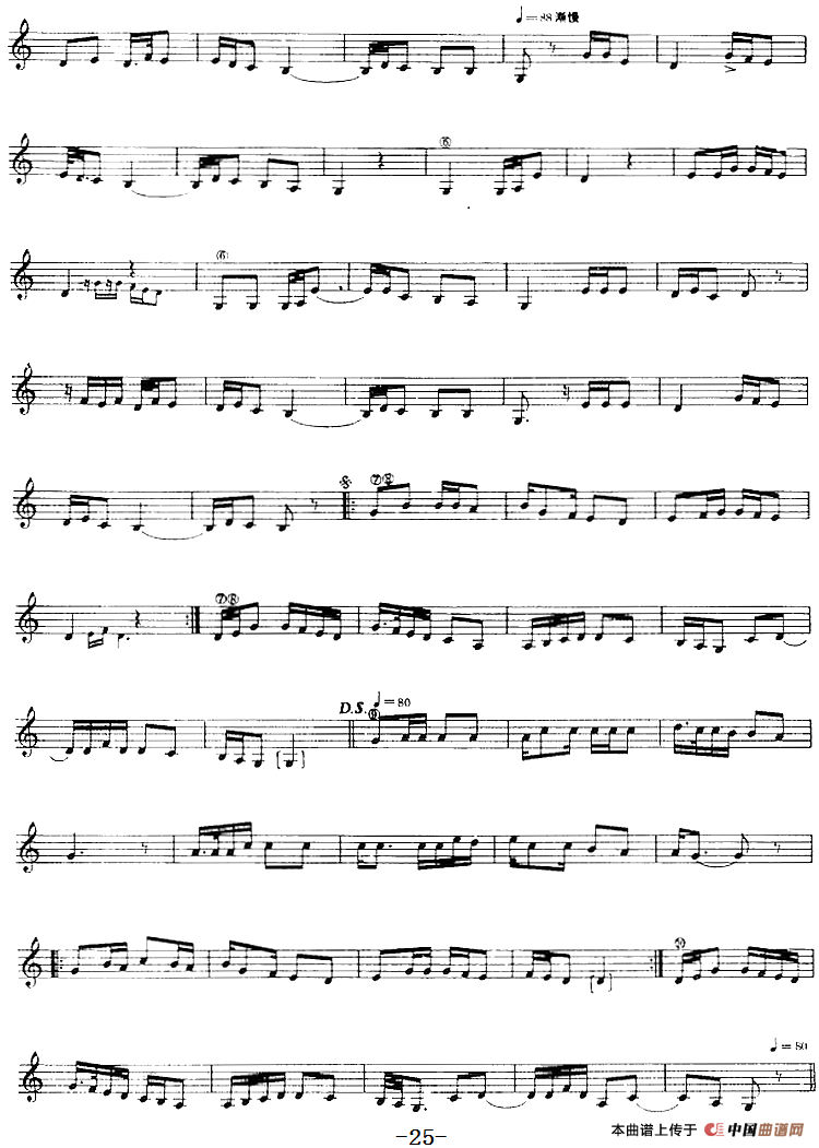 十二木卡姆：Ⅰ 拉克木卡姆 21——31（主旋律谱）