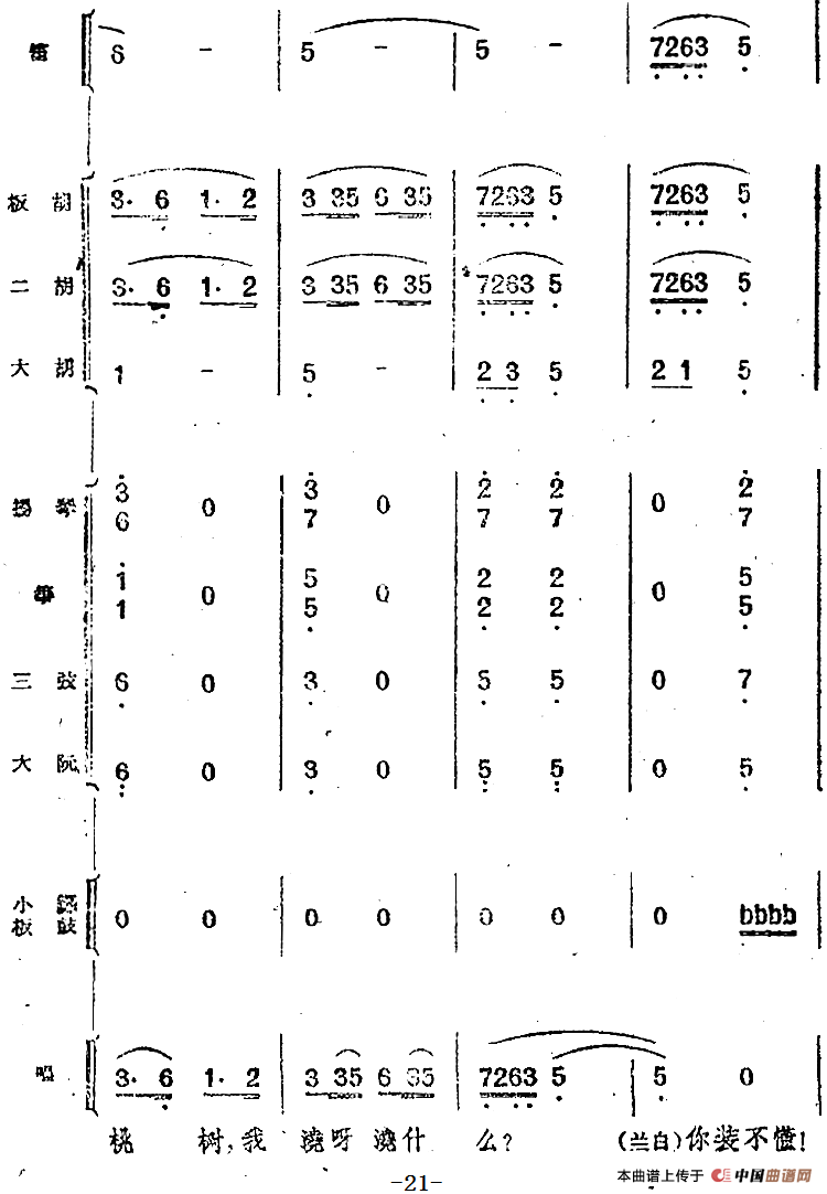 歌剧《小二黑结婚》第二曲 树上的柿子圆又圆（民乐合奏总谱）