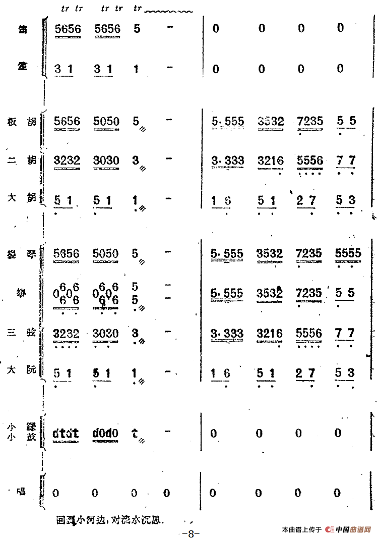 歌剧《小二黑结婚》第一曲 为什么二黑哥还不回还（民乐合奏总谱）