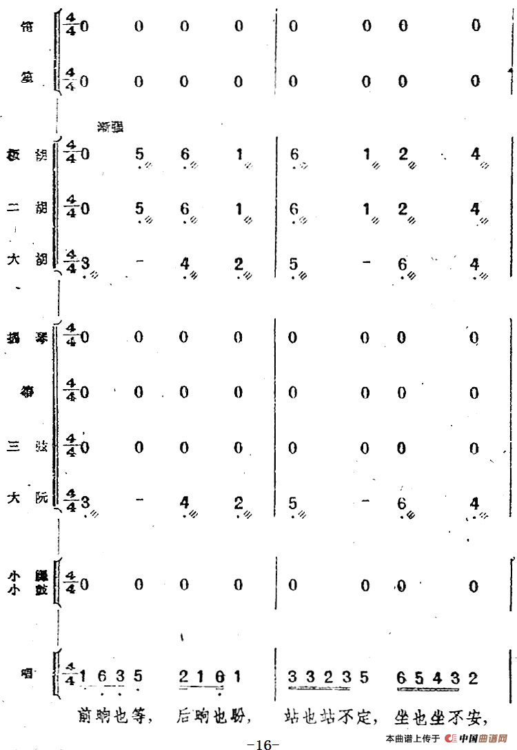歌剧《小二黑结婚》第一曲 为什么二黑哥还不回还（民乐合奏总谱）