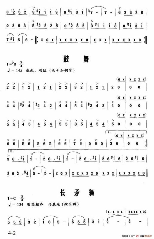 出征（群舞音乐主旋律谱）