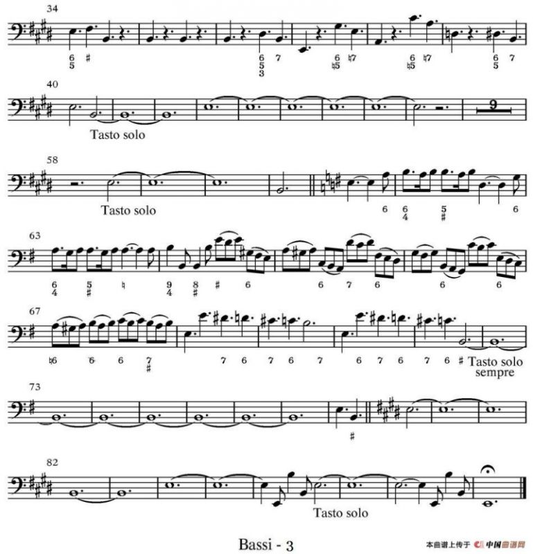 All parts of Spring（四季·春天）（贝斯分谱）