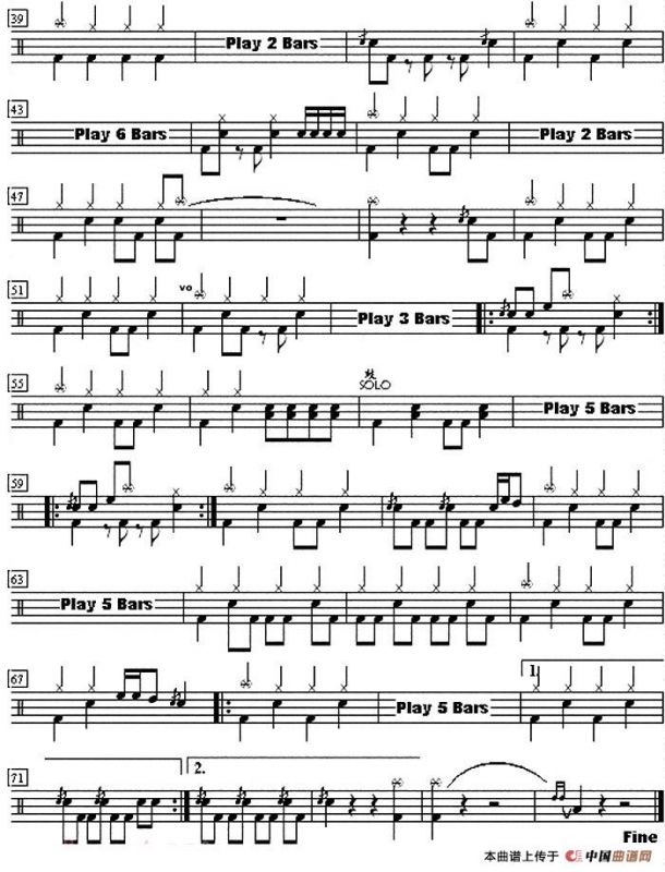 爵士鼓谱：Beyond - 我是愤怒