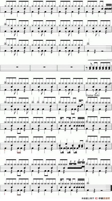 爵士鼓谱：Beyond - 海阔天空