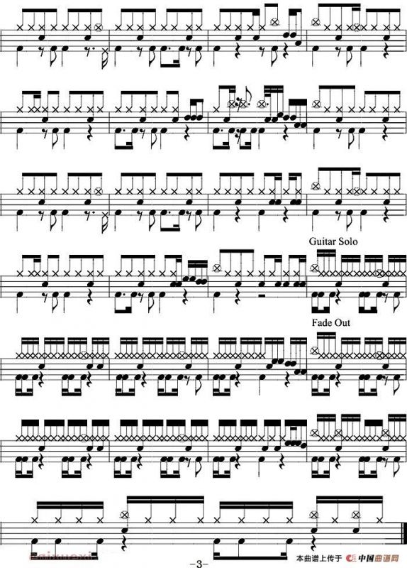 爵士鼓谱：Beyond - 真的爱你