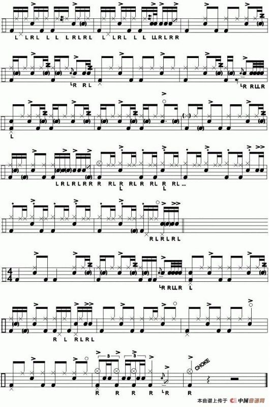 爵士鼓谱：gadd - funk groove