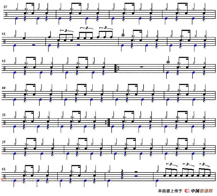 架子鼓谱：喜羊羊与灰太狼