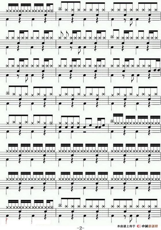 爵士鼓谱：Beyond - 情人