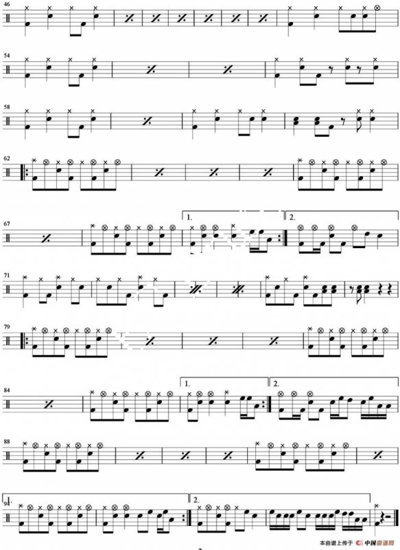 爵士鼓谱：Ella - 坏女孩