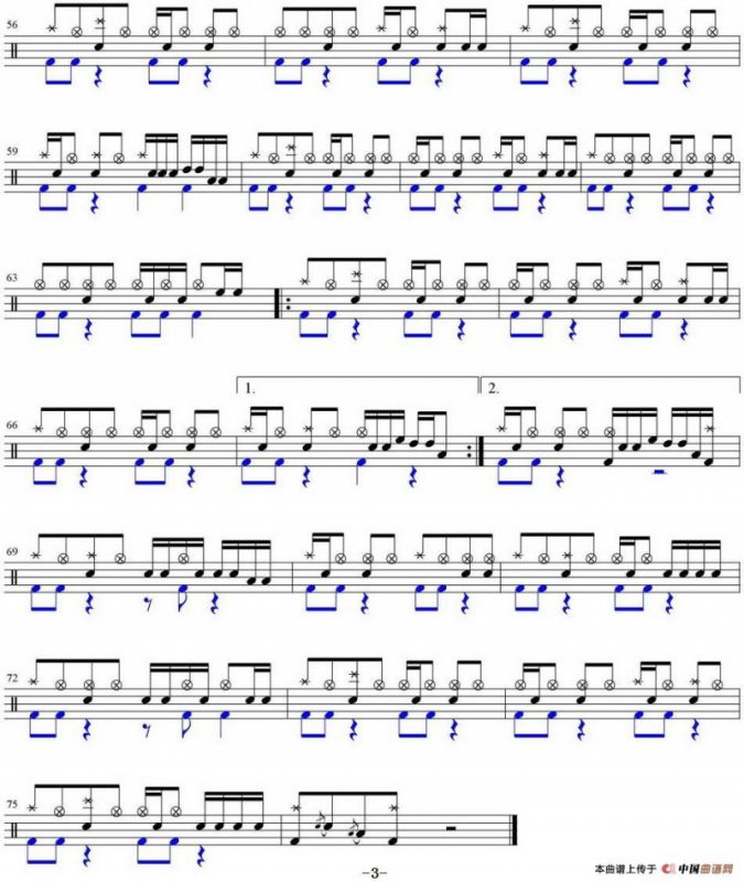 爵士鼓谱：五月天 - 洗衣机