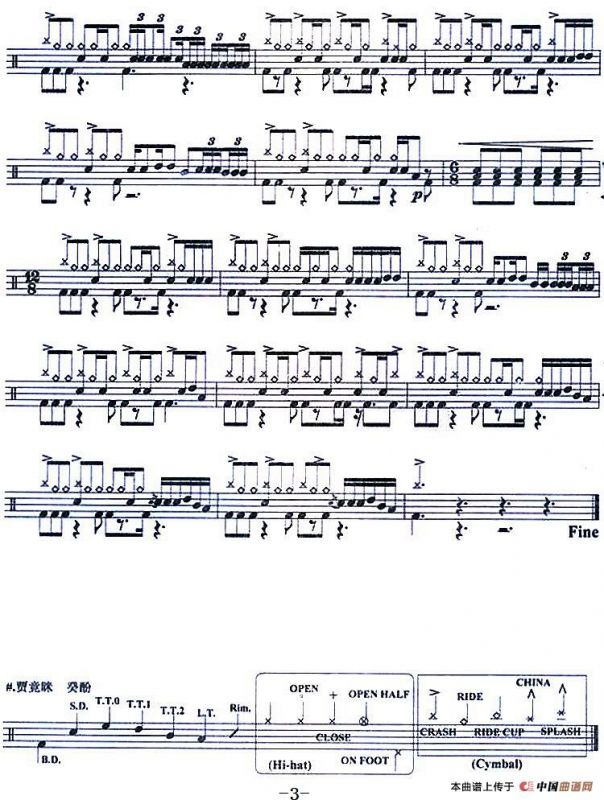 爵士鼓谱：永远的永远