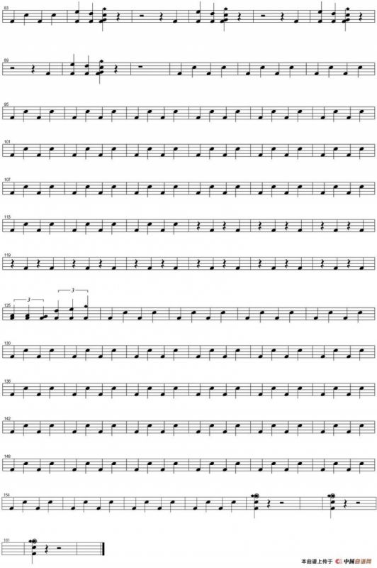 爵士鼓谱：AcDc - Thunderstruck