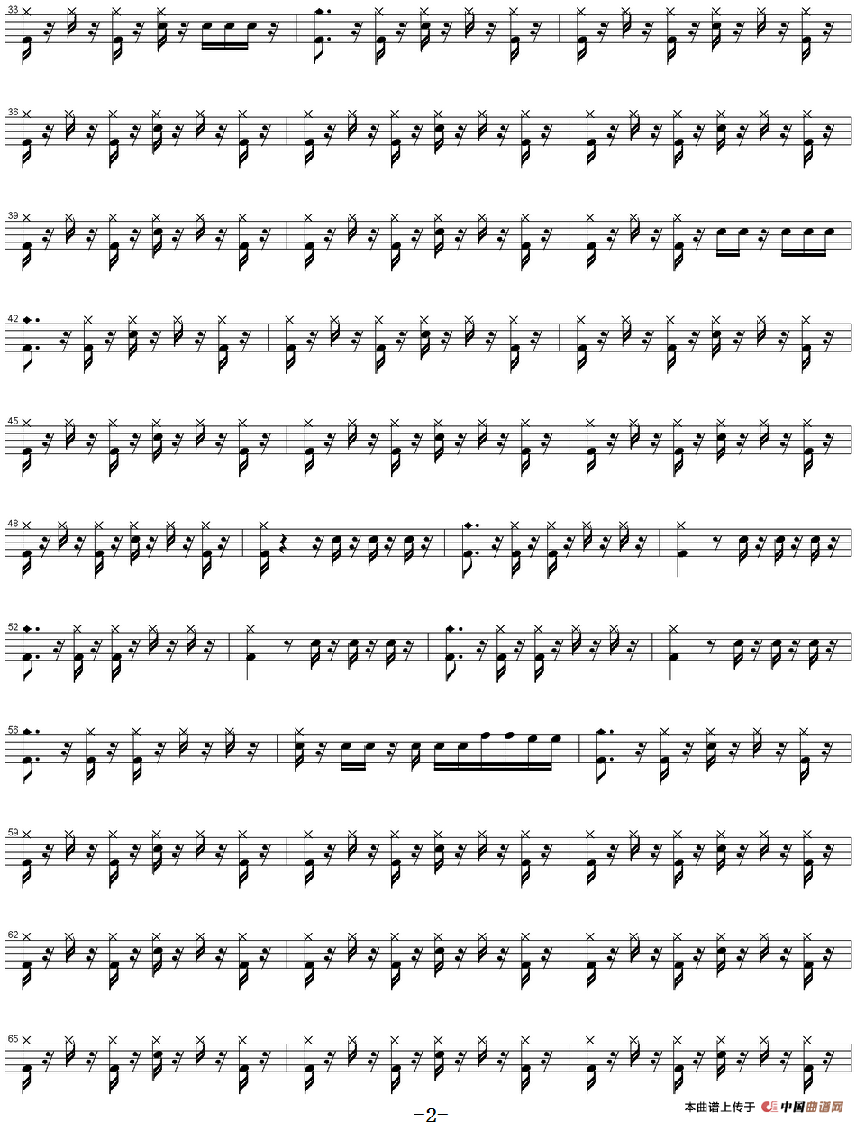 爵士鼓谱：Aerosmith - Cryin