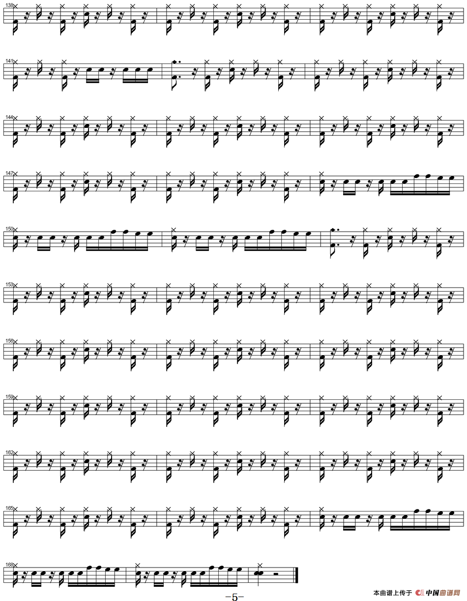 爵士鼓谱：Aerosmith - Cryin