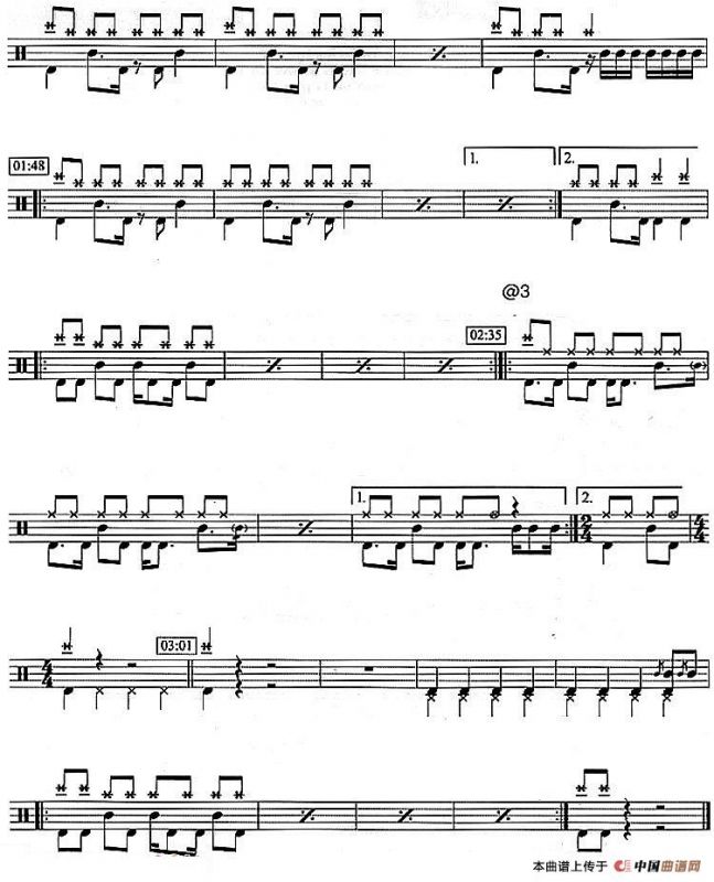 爵士鼓谱：Audioslave - Cochise