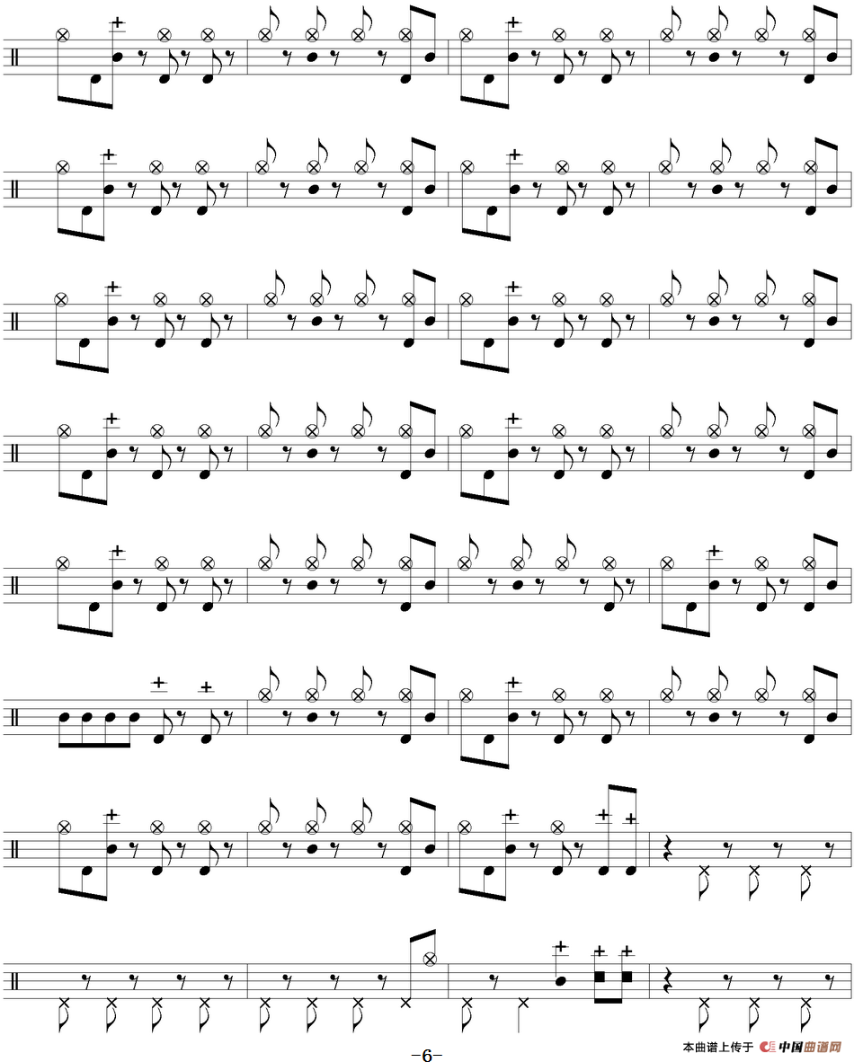 爵士鼓谱：Black Sabbath - War pigs