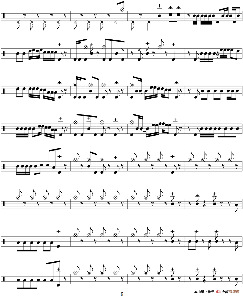 爵士鼓谱：Black Sabbath - War pigs